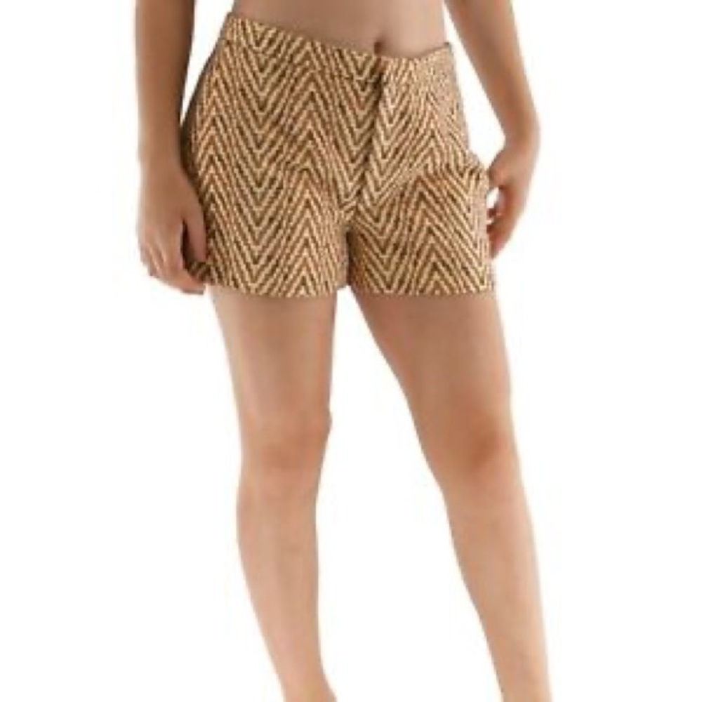 ZARA chevron jacquard print woven shorts
